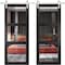 Sartodoors Sturdy Double Barn Door with, Lucia 2555 Matte Black with Clear Glass, 13FT Rail Hangers Heavy Set LUCIA2555DB-S-BLK-64 - alternate 1