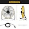 Edendirect 20in Heavy Duty Shroud Fan, Yellow, IP 44, Enclosed 1/4, High Velocity Air Circulator IR-FAN7805 - alternate 8