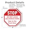 Signmission Stop Do Not Leave Deliveries Here T, 6 inch X 6 inch, Plastic Sign, 2PK OC-P-2PACK-6-48 - alternate 6