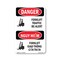 Signmission Safety Sign, OSHA Danger, 5" Height, Forklift Traffic Bilingual OS-DS-D-35-VV-1265 - alternate 1