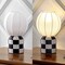 Jonathan Y Valarie 10.25" Contemporary Modern Checkerboard Ceramic w/Ribbed Cocoon Globe Shade LED Mini Table L JYL4203C - alternate 8