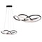 Jonathan Y Alexia 25" Abstract Integrated LED Metal Adjustable Pendant, Black JYL7219A - alternate 11