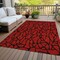 Homeroots 9' X 12' Red And Black Geometric Washable Indoor Outdoor Area Rug 599242 - alternate 7