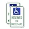 Signmission Reserved for Wheelchairs with Graphic, 18'' X 24'' 2 Signs, Heavy Gauge Aluminum, 2PK A-1824-2PACK-23166 - alternate 1