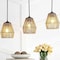Jonathan Y Ibiza Island 30" 3-Light Woven Rope/Metal Bohemian Coastal LED Linear Pendant, Oil Rubbed Bronze/Natu JYL1124A - alternate 11