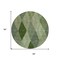 Homeroots 8' Green Mint Green And Sage Round Argyle Washable Indoor Outdoor Area Rug 613689 - alternate 7