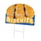 Signmission Biscuits Die Cut Yard Sign & Stake outdoor plastic coroplast window, C-DC-1216-Biscuits19 C-DC-1216-Biscuits19 - alternate 1