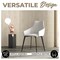 Leisuremod Sonnet Modern Dining Chair in Coconut White Fabric and Iron Legs SC51W - alternate 10