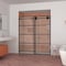Fab Glass And Mirror Marcella Single Sliding Shower Door with Reversible Handle 44in- 48in W x 76in H - 3/8in Thick Fram SHMR-48-76MB - alternate 8