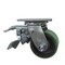 Service Caster 4 Inch Green Poly on Cast Iron Caster with Ball Bearing and Total Lock Brake SCC SCC-TTL30S420-PUB-GB - alternate 1