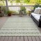 Homeroots 10' X 14' Artichoke Green And Ivory Quatrefoil Washable Indoor Outdoor Area Rug 583197 - alternate 7