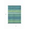 Homeroots 5' X 8' Teal Blue Lime Green And Turquoise Striped Washable Indoor Outdoor Area Rug 614840 - alternate 8