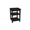 Homeroots 28" Black Solid Wood Nightstand 548314 - alternate 4