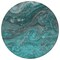 Homeroots 8' Teal Blue Aqua And Gray Round Abstract Washable Indoor Outdoor Area Rug 577843 - alternate 5