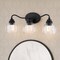 Vaxcel Shirley 3-Light Vanity Light, Matte Black, Clear Fluted Tulip Glass, 21.25-In. Wide W0582 - alternate 8