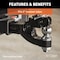 Curt Ball and Pintle Combination, 10,000 lb, 16,000 lb Working Load, Powder-Coated, 2 in Dia Eye 48007 - alternate 4