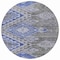 Homeroots 8' Pewter And Blue Round Southwestern Washable Indoor Outdoor Area Rug 603559 - alternate 8