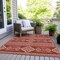 Homeroots 3' X 5' Red And Ivory Southwestern Washable Indoor Outdoor Area Rug 593714 - alternate 8
