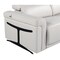 Homeroots 80" Light Gray Top Grain Leather Reclining Metal USB Sofa 720381 - alternate 9