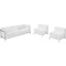 Flash Furniture HERCULES Imagination Series Melrose White LeatherSoft Sofa & Chair Set with Ganging Clips ZB-IMAG-SET13-WH-GG - alternate 1