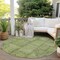 Homeroots 8' Fern Green And Artichoke Green Round Patchwork Washable Indoor Outdoor Area Rug 581595 - alternate 7