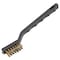 Prosource Wire Brush, Brass Bristle, 1/2 in W Brush, 7 in OAL PB-57130-B3L - alternate 1