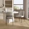 Manhattan Comfort Loft Metal Vegan Leather Side Chair in Stone Gray - Set of 2 DC1533-1 - alternate 1