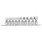 Performance Tool 10 pc. 3/8 in. Dr. Metric Flex Socket Set, 12 Pt, CrV, Rail W38981 - alternate 1