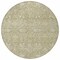 Homeroots 8' Taupe And Beige Round Floral Washable Indoor Outdoor Area Rug 604685 - alternate 9