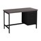 Homeroots 47" Gray and Black Computer Desk With Two Drawers 333535 - alternate 1