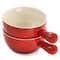 Crock-Pot Crock Pot 2 Piece Stoneware 22oz Soup Bowl Set with Long Handle in Gradient Red 97093.02 - alternate 7