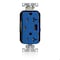 Leviton Lev-Lok TR Dup USB A-C 20A 125V Blu M58AC-B - alternate 1