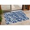 Homeroots 3' X 5' Blue And White Abstract Washable Indoor Outdoor Area Rug 559634 - alternate 1