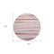 Homeroots 8' Pink Ivory And Gray Round Striped Washable Indoor Outdoor Area Rug 597351 - alternate 9
