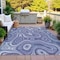 Homeroots 9' X 12' Plum And Ivory Geometric Washable Indoor Outdoor Area Rug 631399 - alternate 8