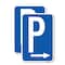 Signmission P Symbol With Right Arrow, 18'' X 24'' 2 Signs, Heavy Gauge Aluminum, 2PK A-1824-2PACK-23511 - alternate 1