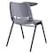 Flash Furniture Gray Ergonomic Shell Chair with Left Handed Flip-Up Tablet Arm, PK5 5-RUT-EO1-GY-LTAB-GG - alternate 4
