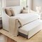 Martha Stewart Simone Twin Upholstered Platform Daybed with Pull Out Trundle, Cushioned Headboard, Footboard XH-8549-DBT-WH-MS - alternate 9