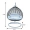 Leisuremod Teardrop Hanging Swing Chair with Stainless Steel Stand, 440 lb Capacity, Weatherproof RSCGR-57LGR - alternate 10
