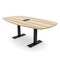 Skutchi Designs Arc Boat Conference Table With Power, 48 in W, 84 in L HAR-ABOT-48X84-T.BK-K525-EBLK - alternate 1