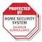 Signmission Protected By Home Security System 2, 10 inch X 10 inch, Aluminum Metal Signs, 2PK OC-A-2PACK-10-169 - alternate 1