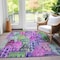 Homeroots 8' X 10' Purple Lilac And Green Village Houses Washable Indoor Outdoor Area Rug 577874 - alternate 7