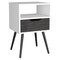 Homeroots 25" Gray Wood One Drawer Nightstand 543656 - alternate 1