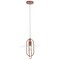 Homeroots Rose Gold Simple Iron Ceiling Light With Clear Shades 651673 - alternate 1
