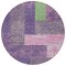 Homeroots 8' Purple Green And Pink Round Geometric Washable Indoor Outdoor Area Rug 612444 - alternate 6