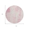 Homeroots 8' Pink And Ivory Round Abstract Washable Indoor Outdoor Area Rug 612961 - alternate 6