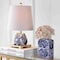 Jonathan Y Justina 16" Ceramic Mini LED Table Lamp, Blue/White JYL3014A - alternate 11