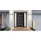 Vdomdoors Front Exterior Prehung Metal-Plastic Door, Manux 8415 Matte Black, 2 Side Sidelite Transoms, Office MANUX8415EXD-BLK-W12+30+12xH80-RH - alternate 1