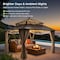 Sunjoy 12X12 Kingston PC Top Rectangular Gazebo Brown A10204384200 - alternate 11