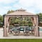 Sunjoy 10 ft. x 12 ft. Steel Gazebo with Decorative Vine Frame Detail A101003202 - alternate 1